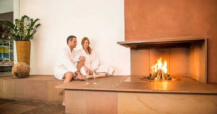 Fireplace in the wellness